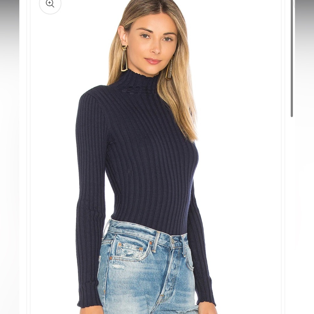 TULAROSA Be Fierce Top sweater in navy.